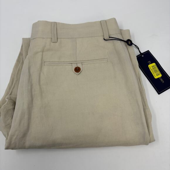 Polo Ralph Lauren Mens 32x30 Beige Linen Silk Blend Classic Fit Pants NWT - Picture 1 of 9